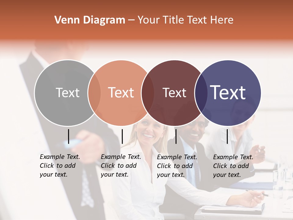 A Group Of Business People Sitting At A Table PowerPoint Template