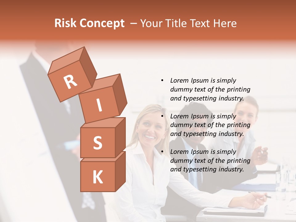 A Group Of Business People Sitting At A Table PowerPoint Template