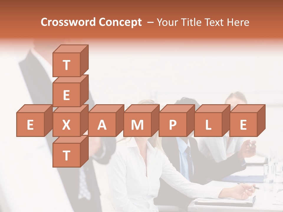 A Group Of Business People Sitting At A Table PowerPoint Template