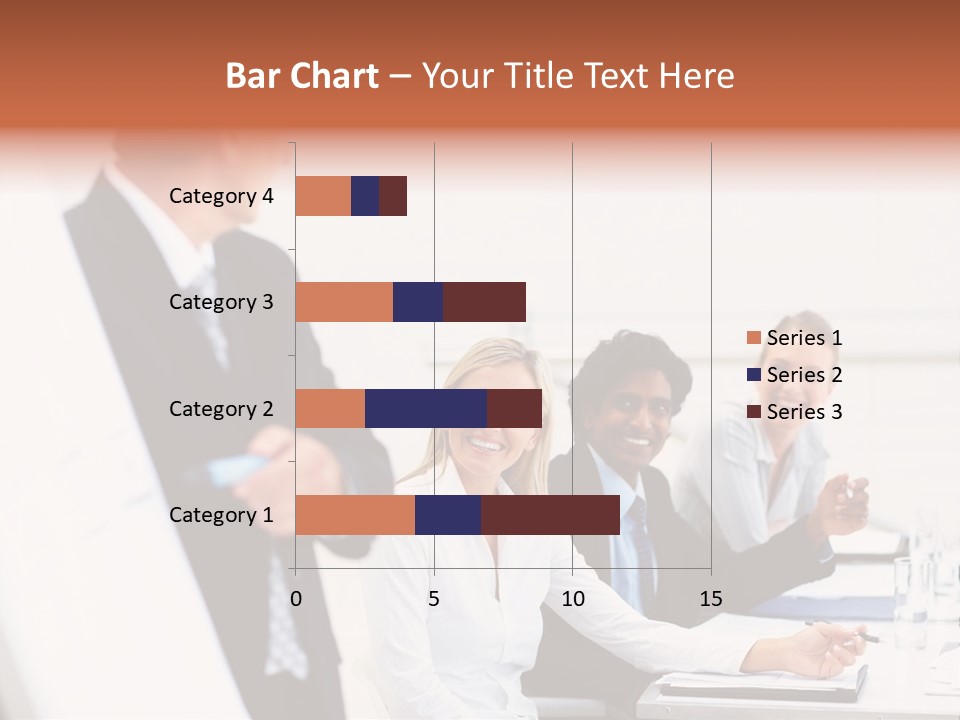 A Group Of Business People Sitting At A Table PowerPoint Template