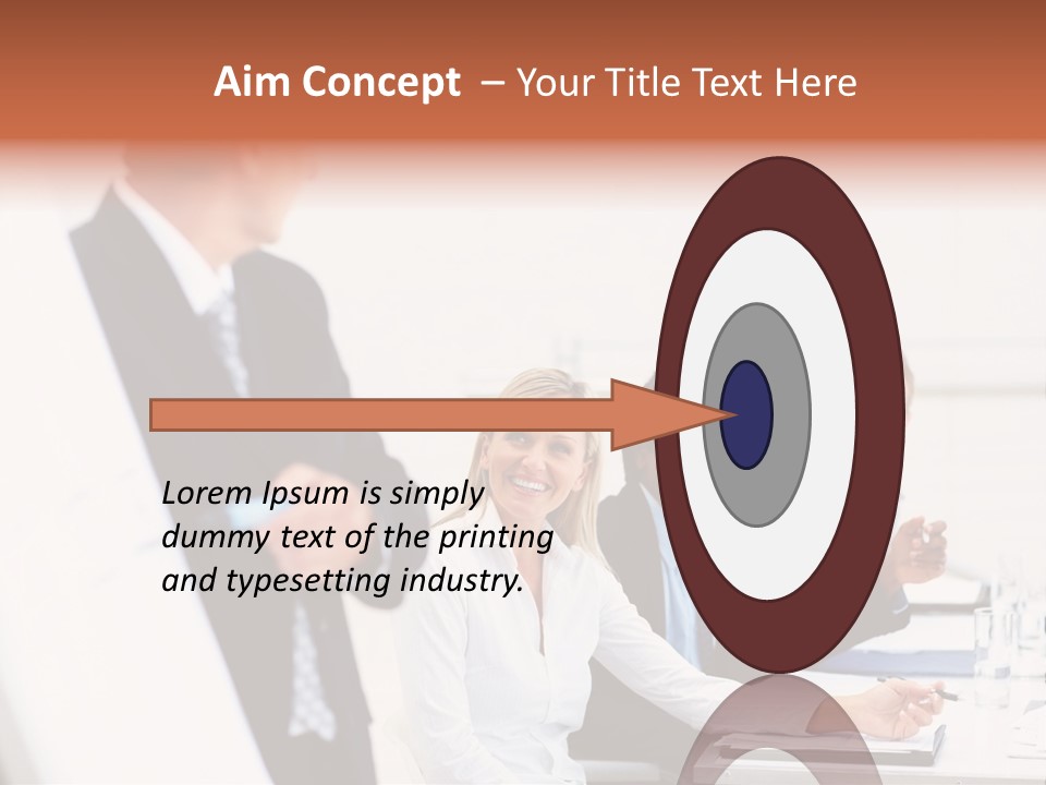 A Group Of Business People Sitting At A Table PowerPoint Template