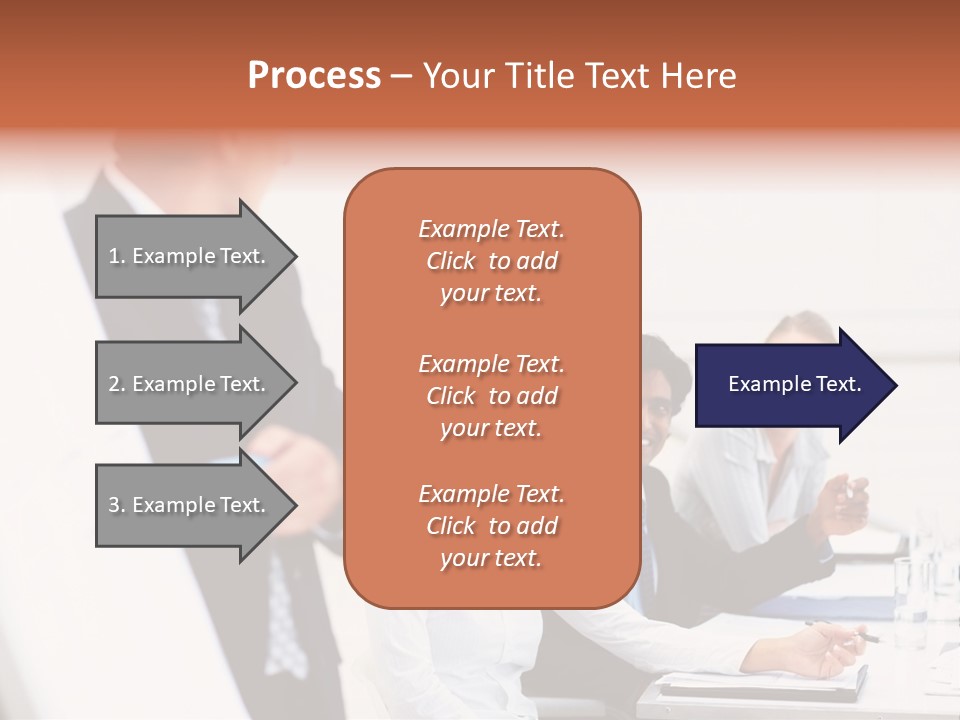 A Group Of Business People Sitting At A Table PowerPoint Template