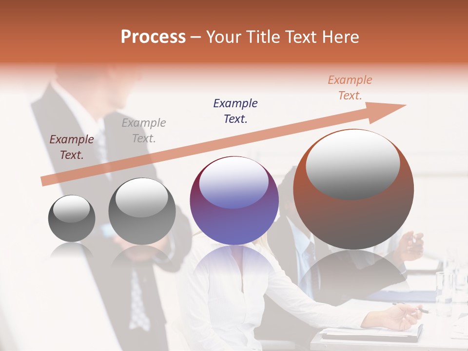 A Group Of Business People Sitting At A Table PowerPoint Template