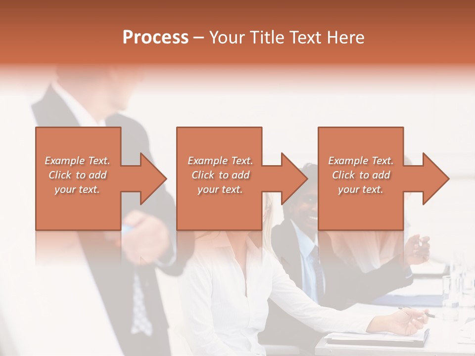 A Group Of Business People Sitting At A Table PowerPoint Template