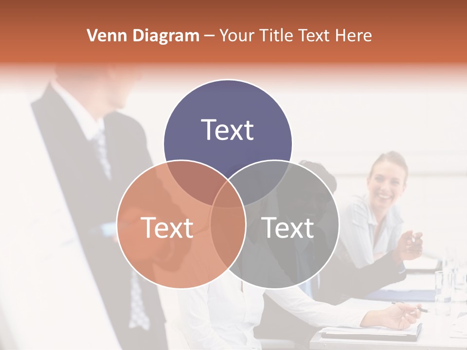 A Group Of Business People Sitting At A Table PowerPoint Template