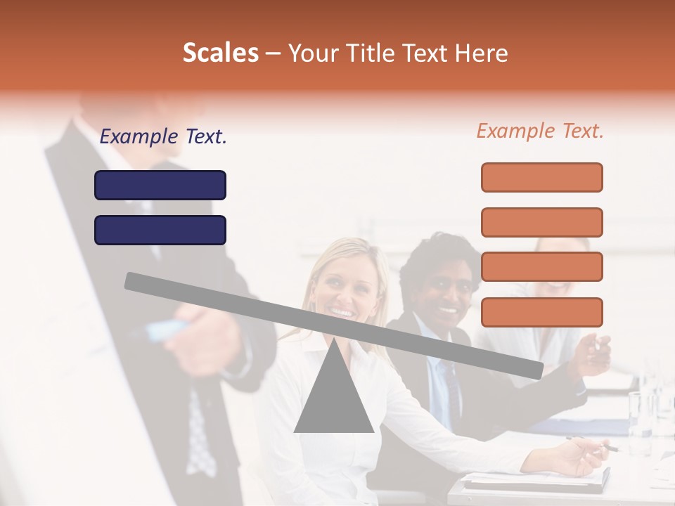 A Group Of Business People Sitting At A Table PowerPoint Template