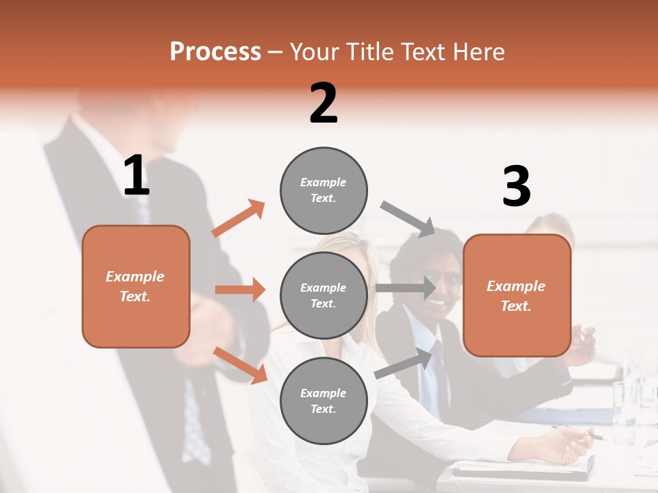 A Group Of Business People Sitting At A Table PowerPoint Template