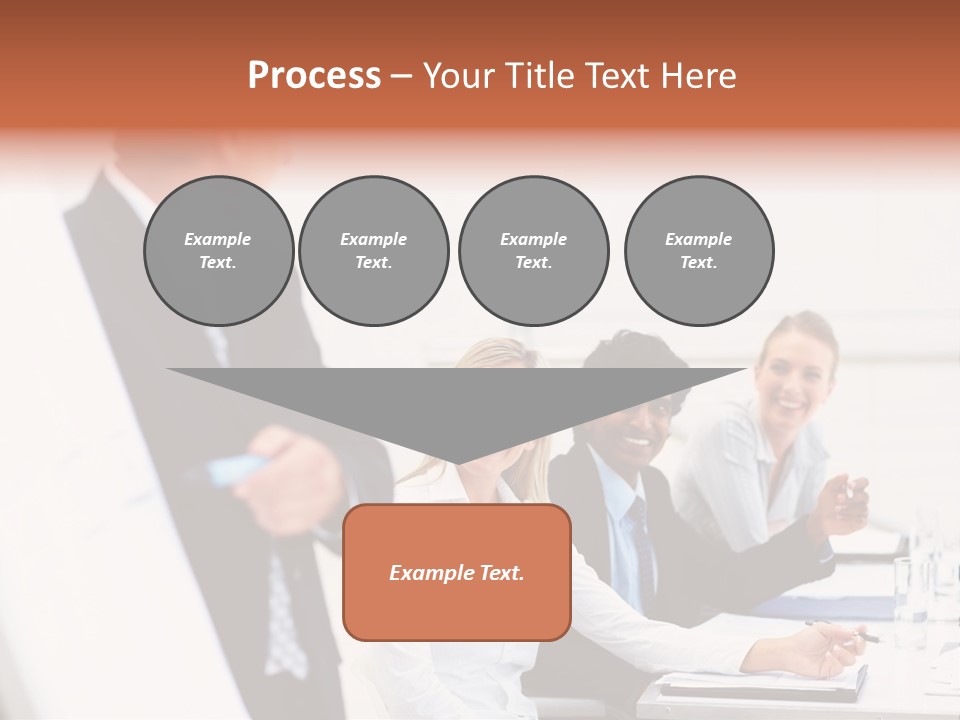 A Group Of Business People Sitting At A Table PowerPoint Template