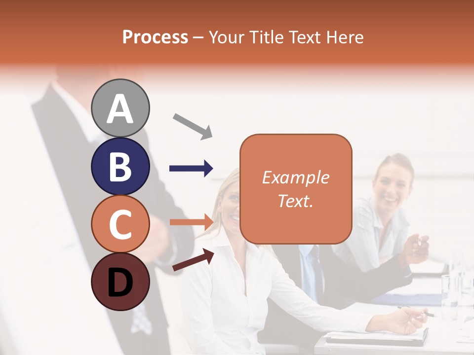 A Group Of Business People Sitting At A Table PowerPoint Template