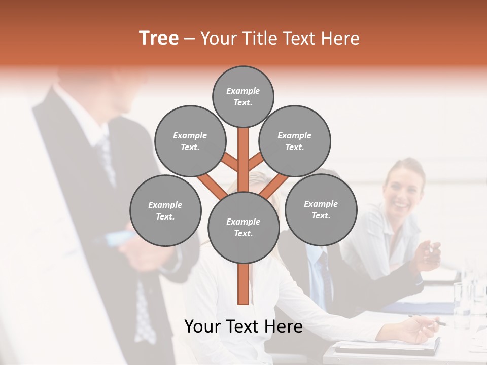 A Group Of Business People Sitting At A Table PowerPoint Template