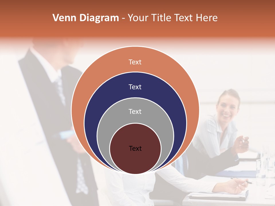 A Group Of Business People Sitting At A Table PowerPoint Template