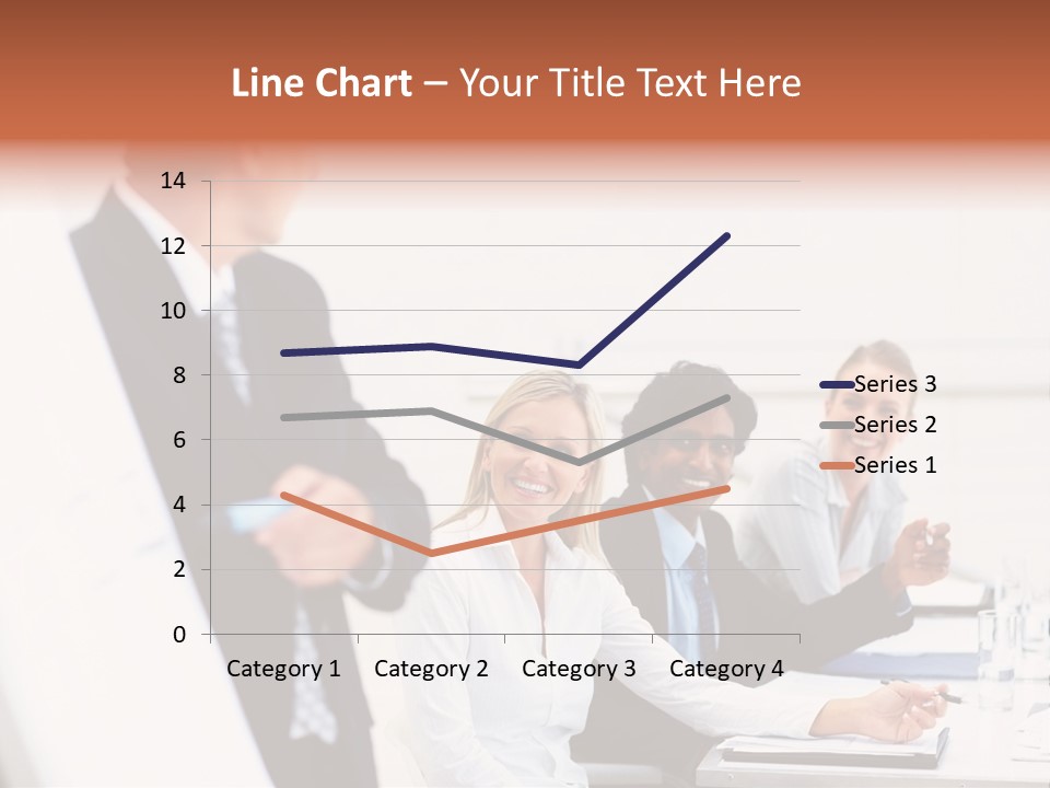 A Group Of Business People Sitting At A Table PowerPoint Template