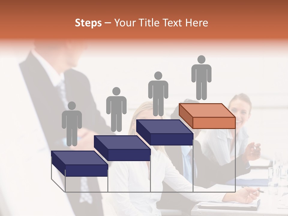 A Group Of Business People Sitting At A Table PowerPoint Template