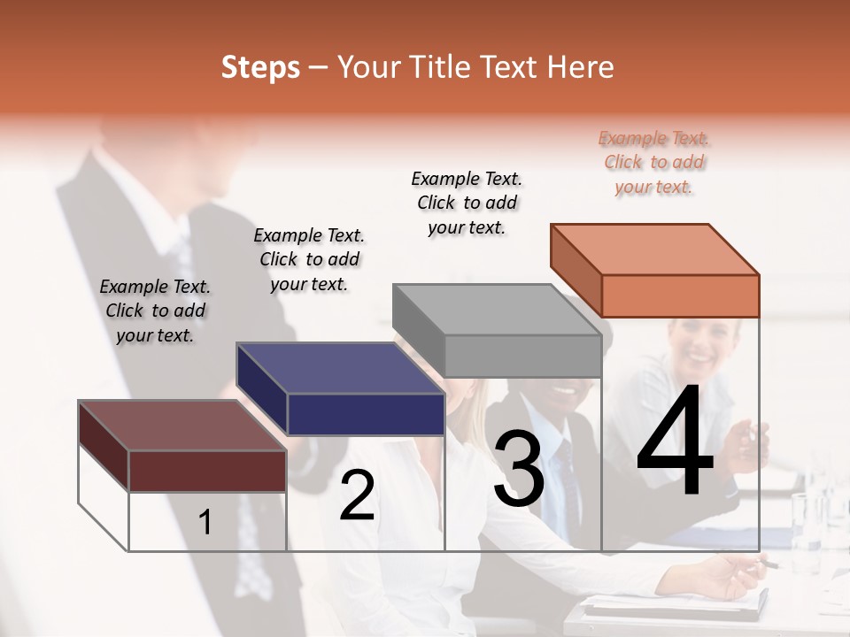 A Group Of Business People Sitting At A Table PowerPoint Template