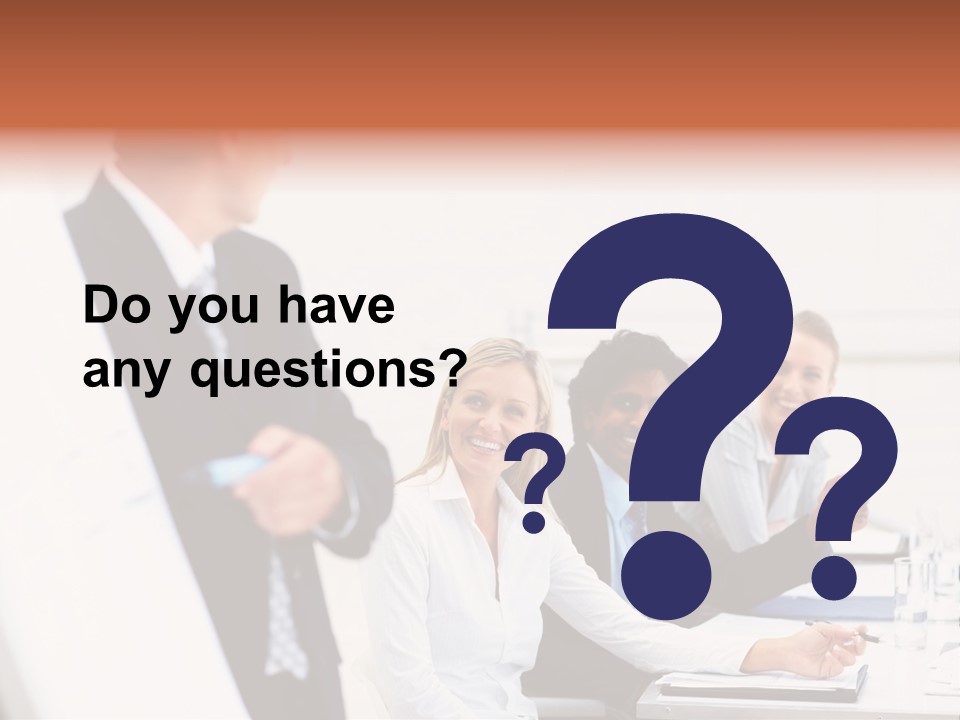 A Group Of Business People Sitting At A Table PowerPoint Template