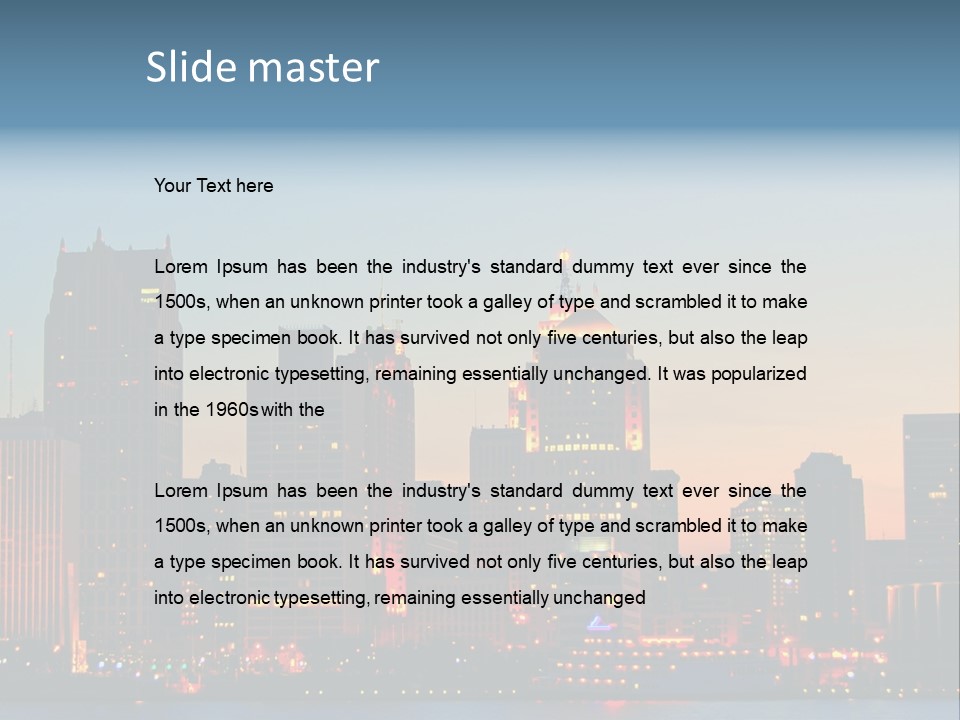Downtown Illumination City PowerPoint Template
