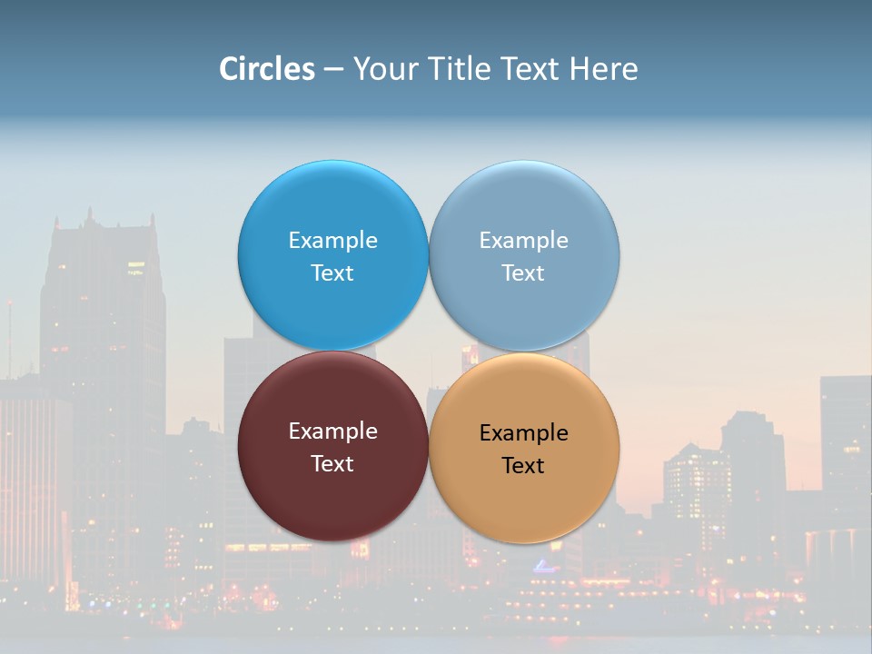 Downtown Illumination City PowerPoint Template