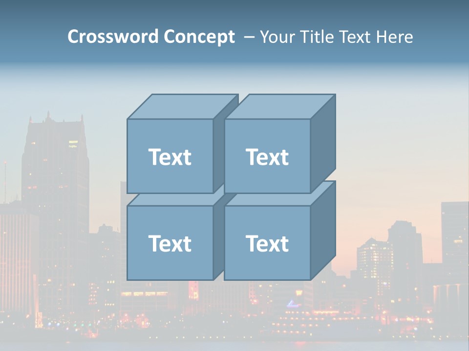 Downtown Illumination City PowerPoint Template