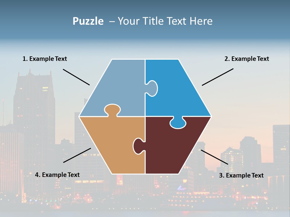 Downtown Illumination City PowerPoint Template