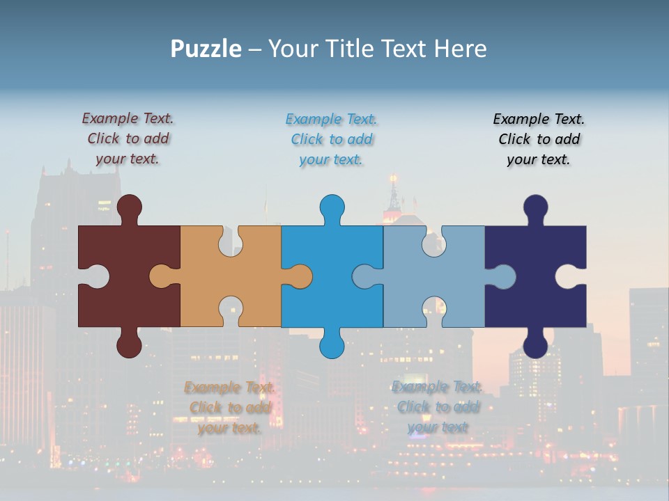 Downtown Illumination City PowerPoint Template