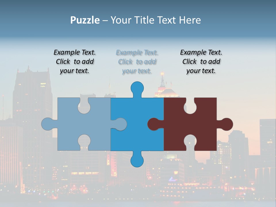Downtown Illumination City PowerPoint Template