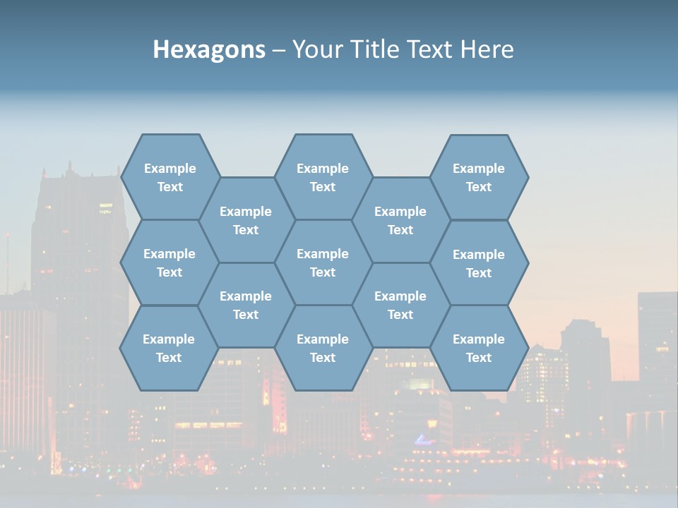 Downtown Illumination City PowerPoint Template
