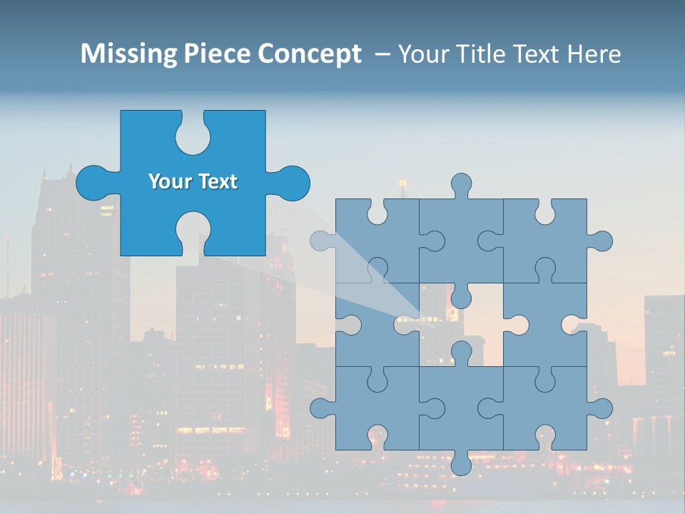 Downtown Illumination City PowerPoint Template