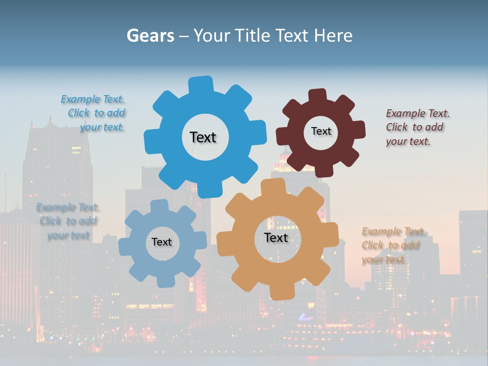 Downtown Illumination City PowerPoint Template