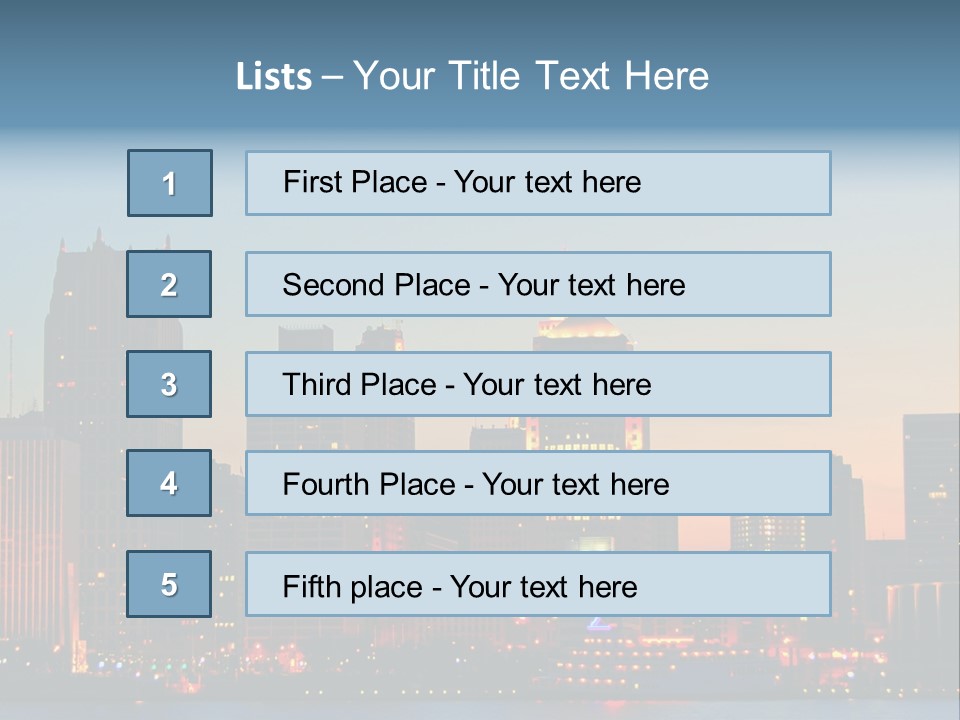 Downtown Illumination City PowerPoint Template