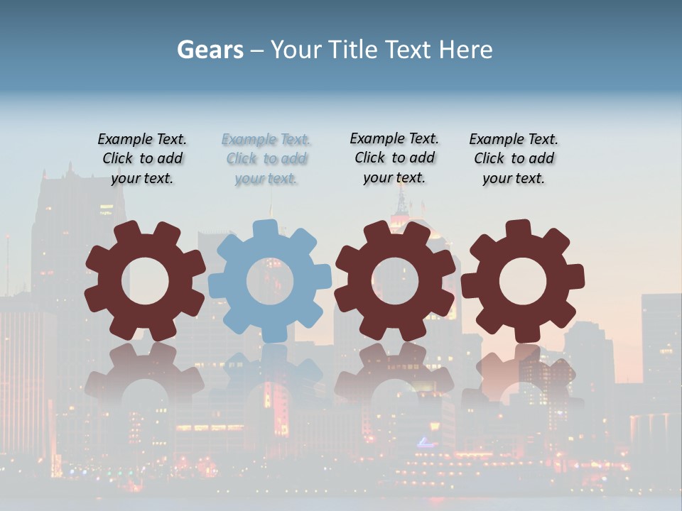 Downtown Illumination City PowerPoint Template