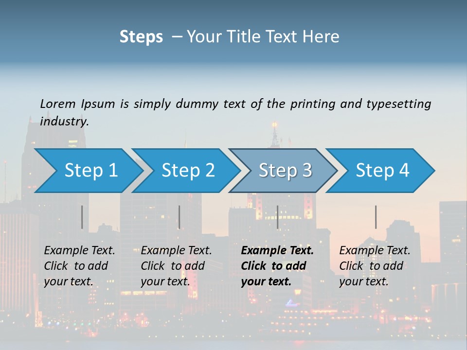 Downtown Illumination City PowerPoint Template