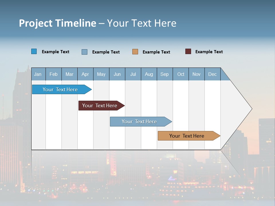 Downtown Illumination City PowerPoint Template