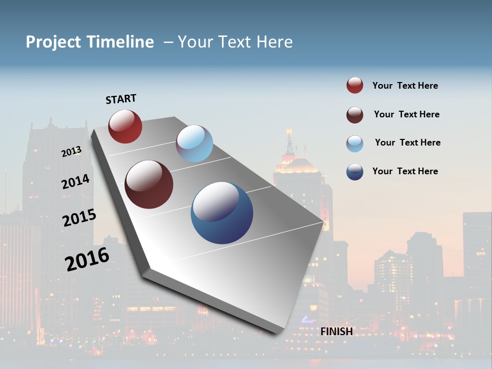 Downtown Illumination City PowerPoint Template