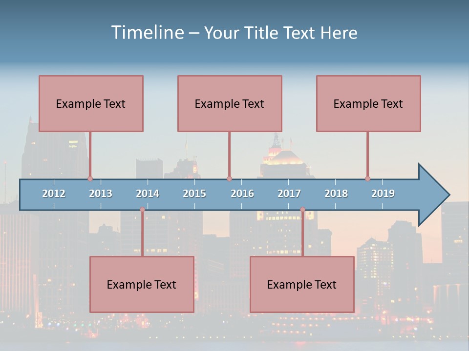Downtown Illumination City PowerPoint Template
