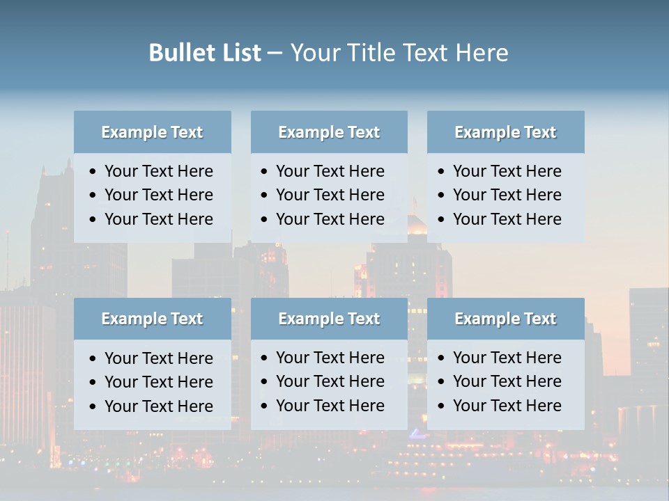 Downtown Illumination City PowerPoint Template