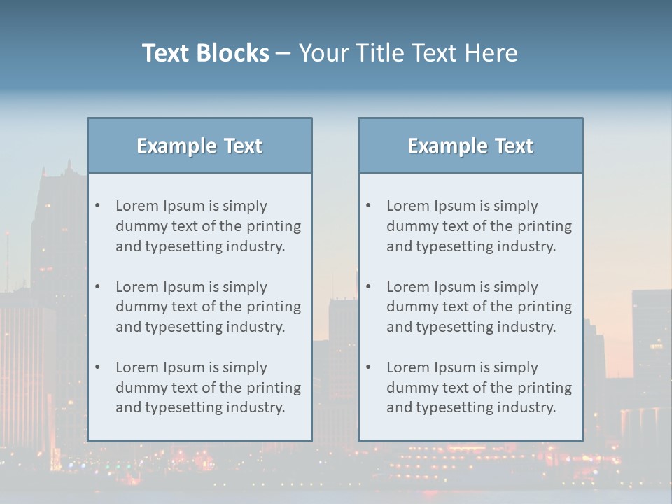Downtown Illumination City PowerPoint Template