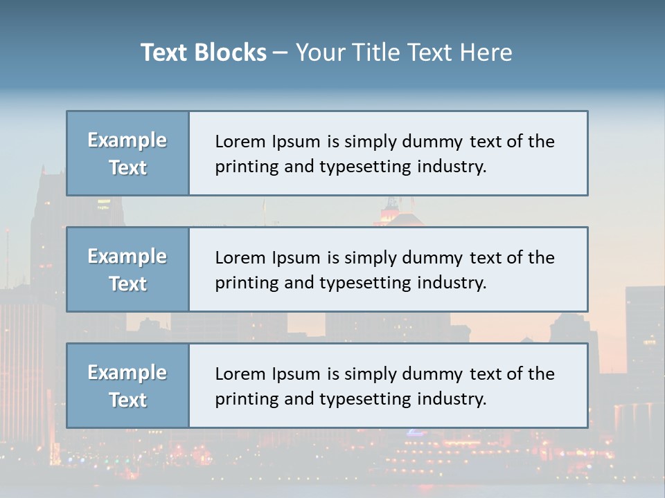 Downtown Illumination City PowerPoint Template