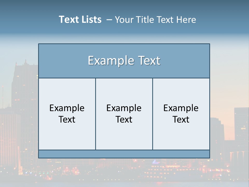Downtown Illumination City PowerPoint Template