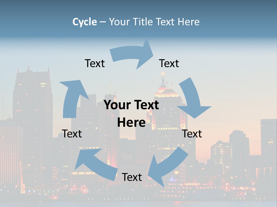 Downtown Illumination City PowerPoint Template