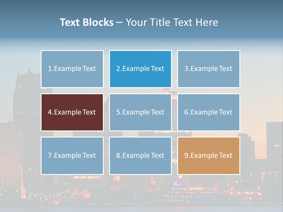 Downtown Illumination City PowerPoint Template