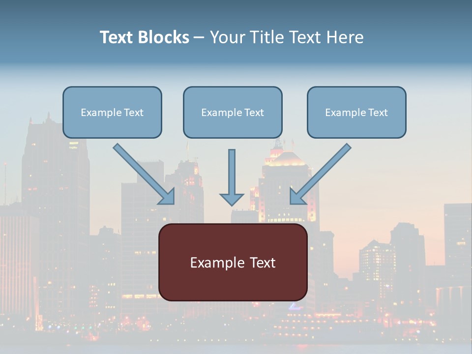 Downtown Illumination City PowerPoint Template