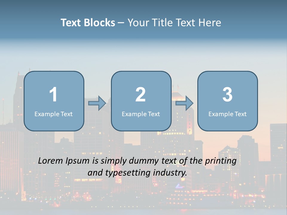 Downtown Illumination City PowerPoint Template
