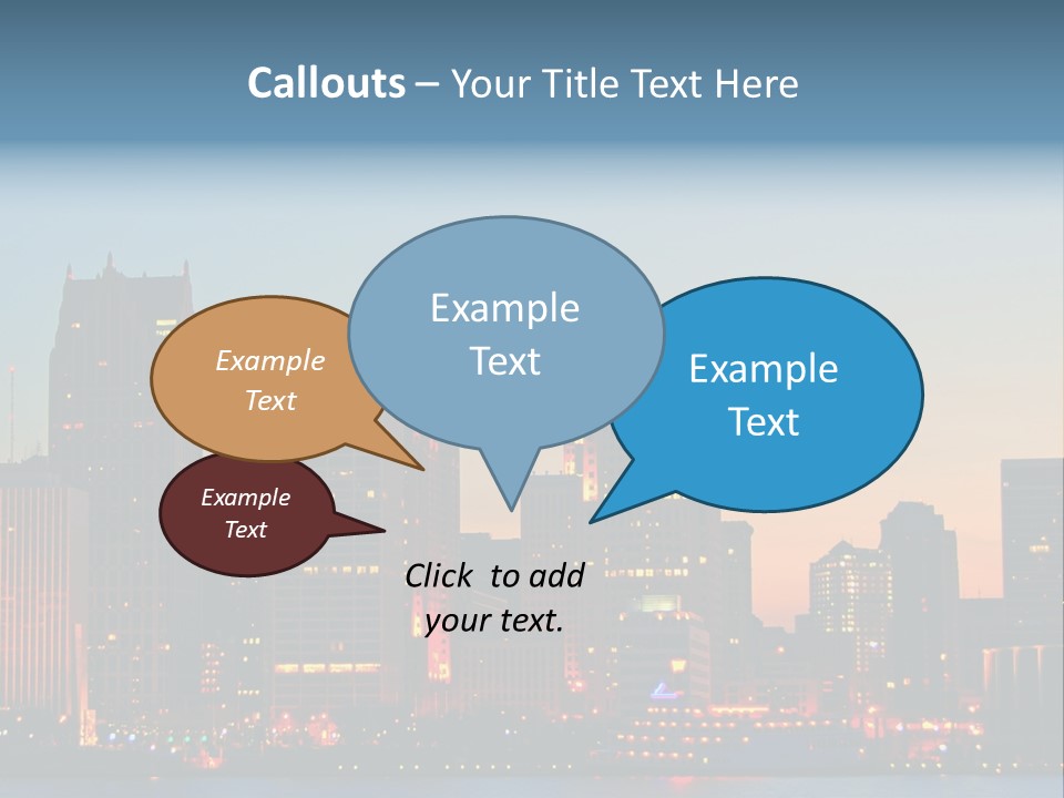 Downtown Illumination City PowerPoint Template