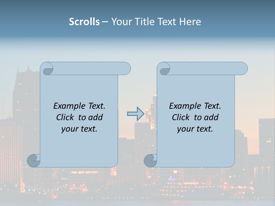 Downtown Illumination City PowerPoint Template