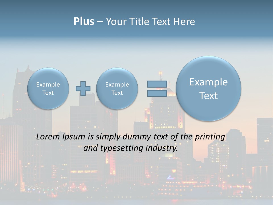 Downtown Illumination City PowerPoint Template