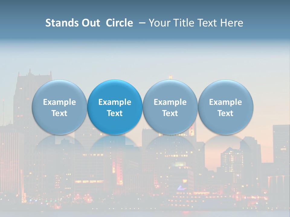 Downtown Illumination City PowerPoint Template