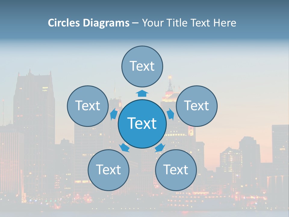 Downtown Illumination City PowerPoint Template