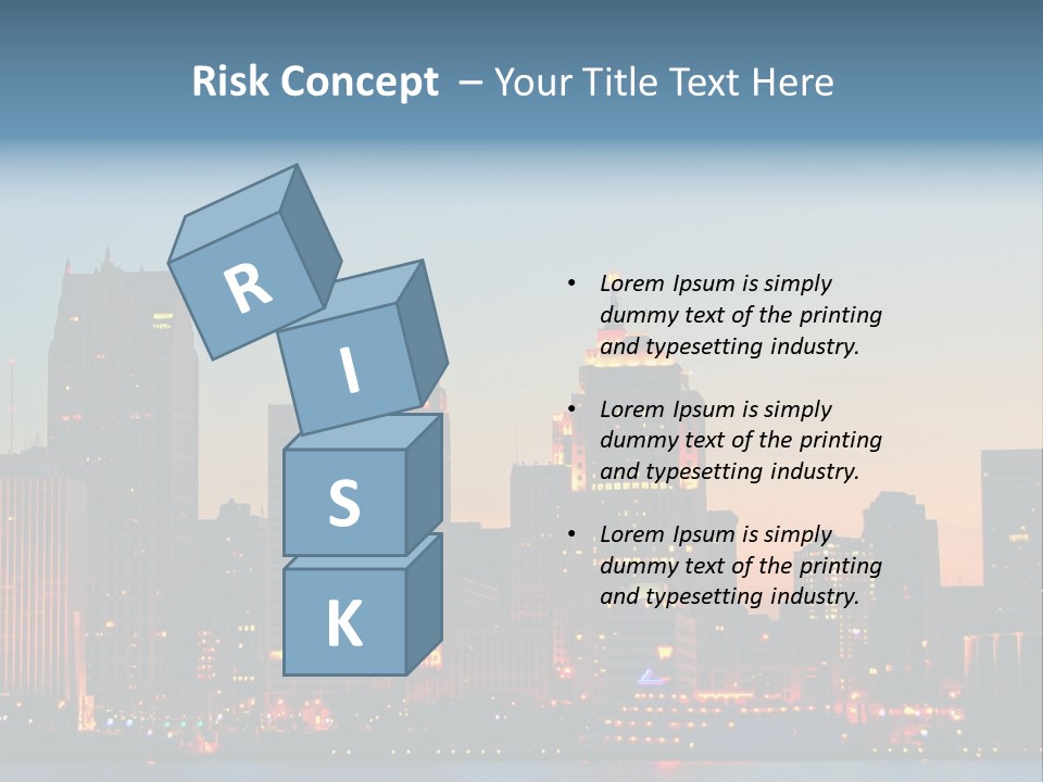 Downtown Illumination City PowerPoint Template