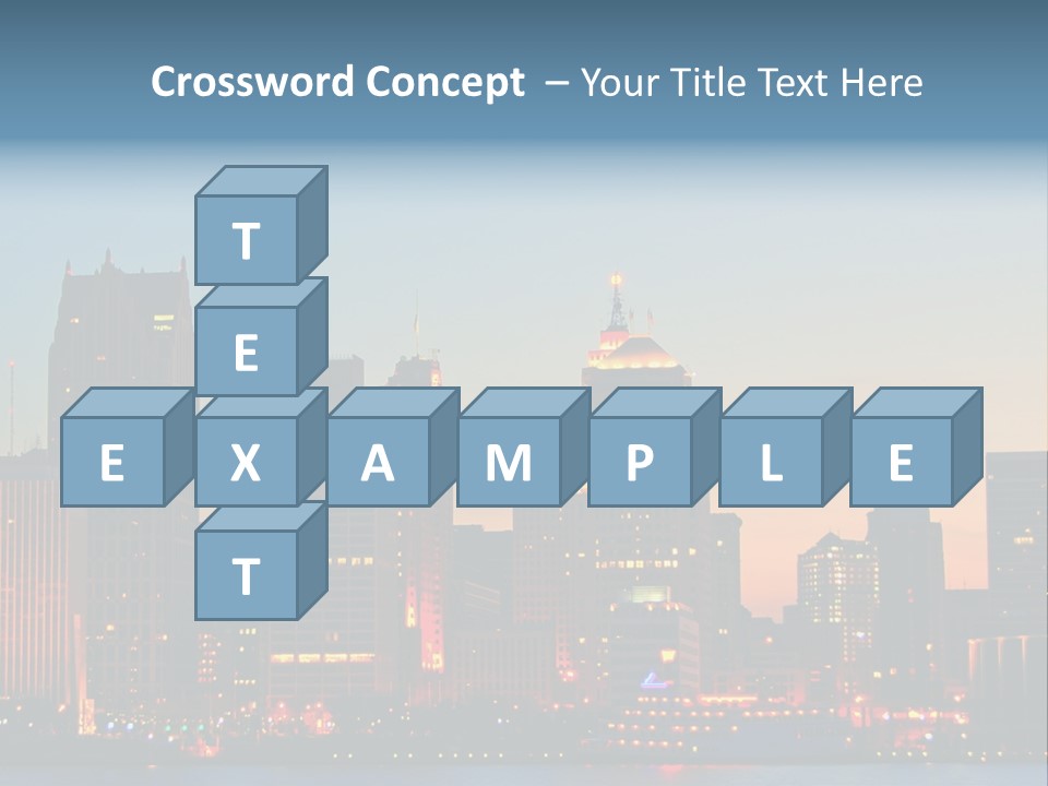 Downtown Illumination City PowerPoint Template