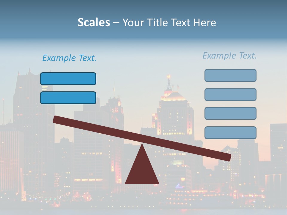 Downtown Illumination City PowerPoint Template